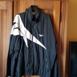 Reebok Jacket, Black And White, Size XL