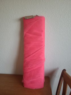 Roll Of Hot Pink Tulle Fabric