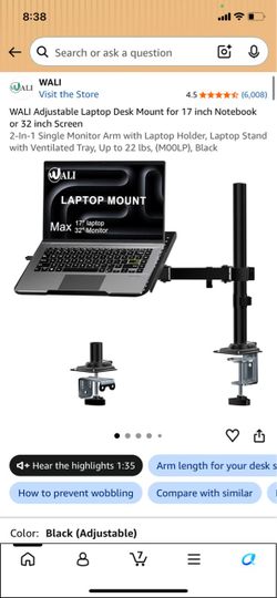 Laptop tray desk mount