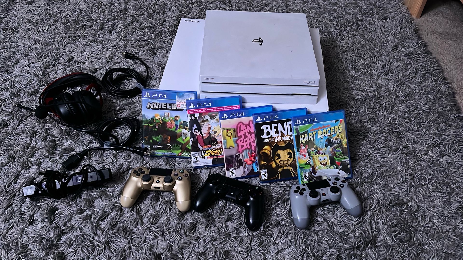 PS4 Pro White And Accessories
