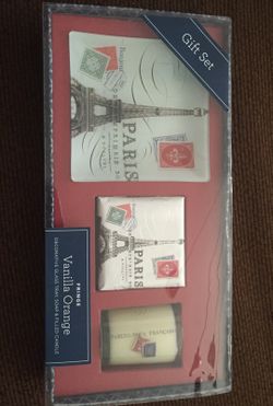 Gift Set Decorative Glass Tray, Soap & Filled Candle