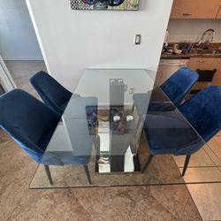 Dinning Table, 4 Chairs 