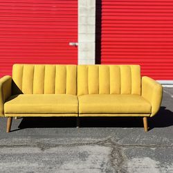 Modern Mustard Yellow Couch Sofa Sectional Futon Bed (Delivery Available)