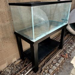 Reptile Tank And Secure Cover And Wood Stand