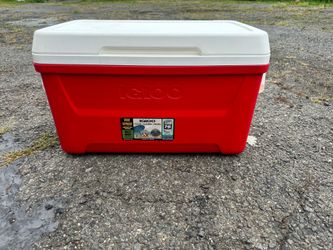 Red igloo cooler