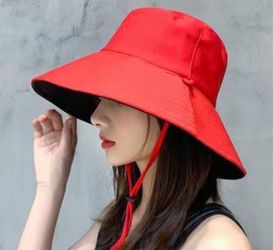Women Red Sun Hat - $5