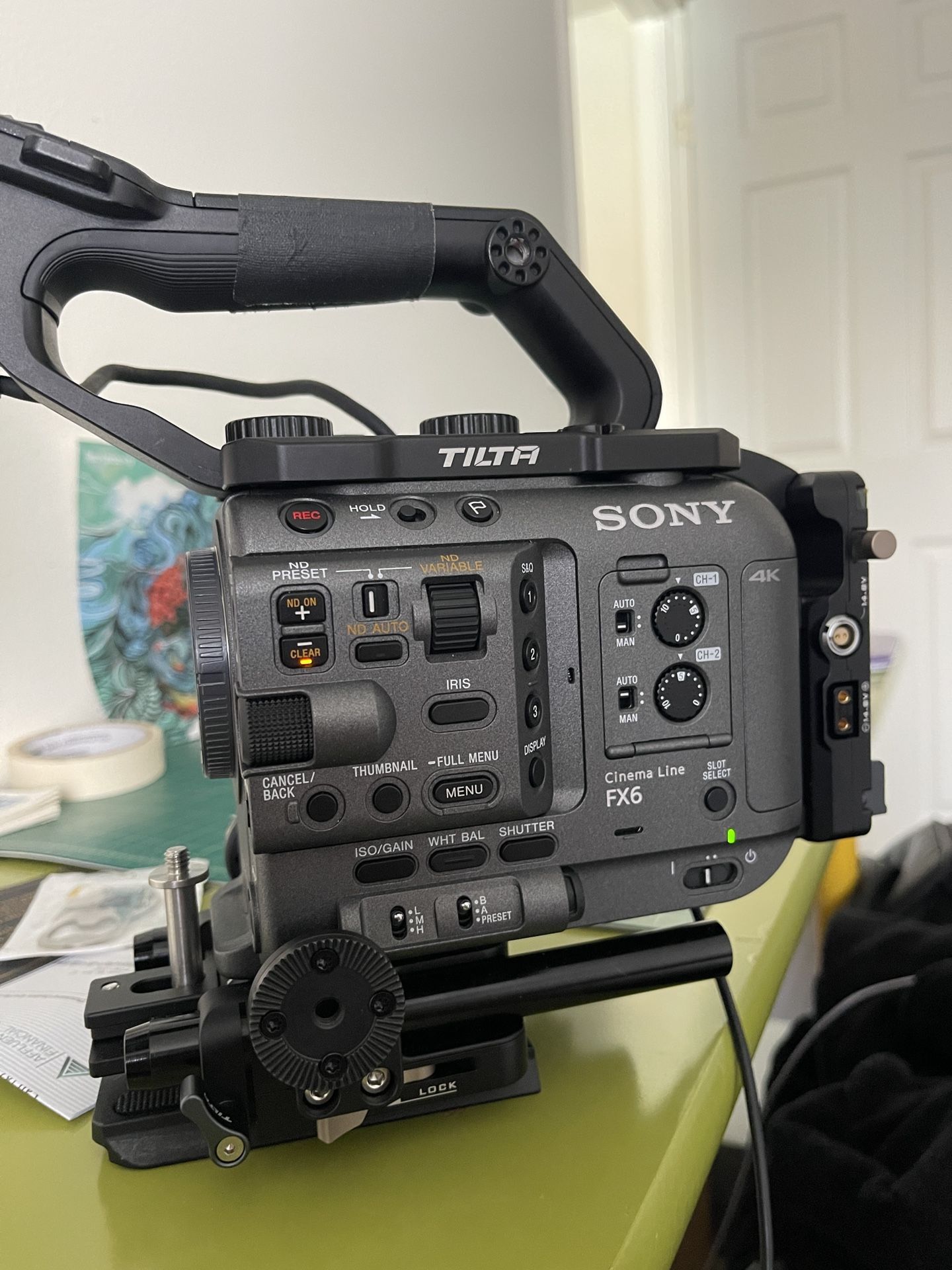 Sony FX6 With Tilta Cage And Tilta V-mount Adapter