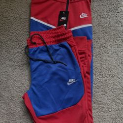 Blue And Red Nike Tech 