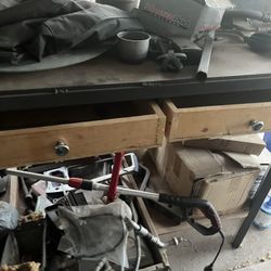 Four Drawers Wooden And Metal Very Heavy