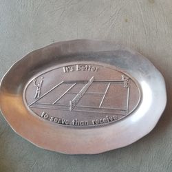 Pewter Tennis Plate Platter