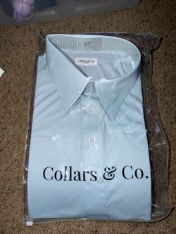 Collars & Co. Dress Shirt XL Light Blue