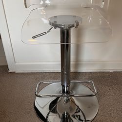 Clear Adjustable Chair Stool