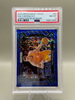 Panini 2024 Prizm Draft Picks Dalton Knecht RC Blue Wave #50 PSA 8 /600