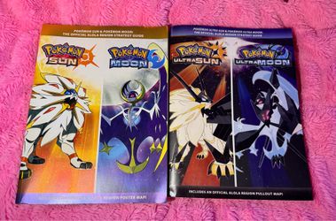 Pokemon Sun And Moon + Pokemon Ultra Sun And Moon Guide Books With Posters
