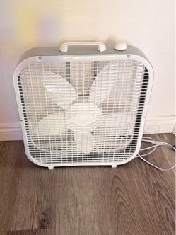 White Box Fan with Carry Handle