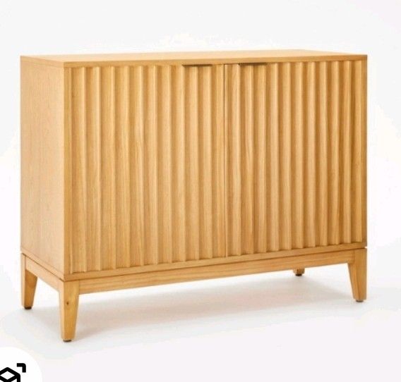 Thousand Oaks Wood Scalloped 2 Door Cabinet Brown (FA) - Threshold™ designed with Studio McGee