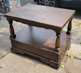 Wooden End Table with Drawer