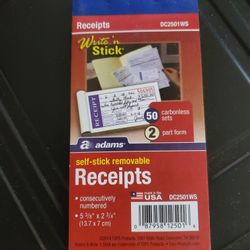 NEW receipt Book 