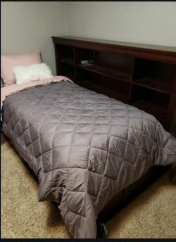 Twin Bed With Book Case With It