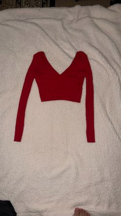 SHEIN Long Sleeve Cropped Zip Top – Minimal & Chic Size Small 