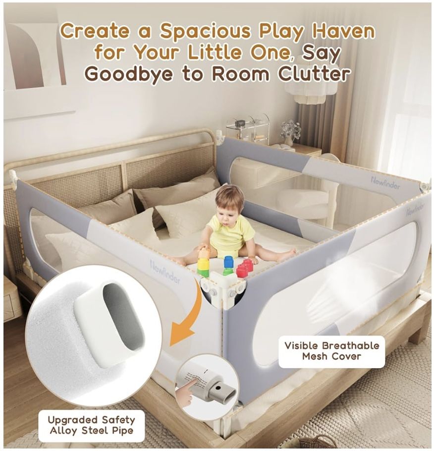 3 Pack Toddler Bed Rails