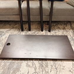 Brown Tabletop Computer Desk With Detachable Legs  53 X 24