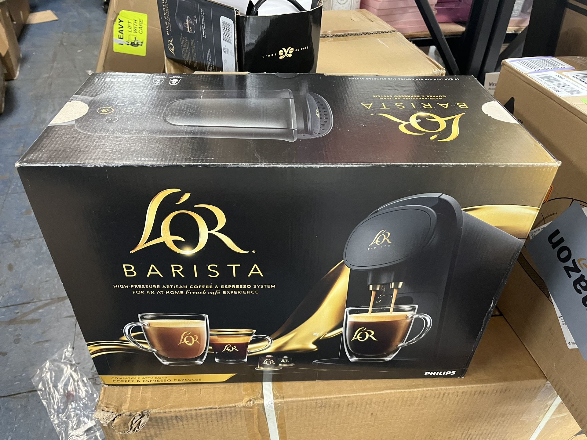 L'OR Barista System Coffee and Espresso Machine Combo by Philips, Matte Black