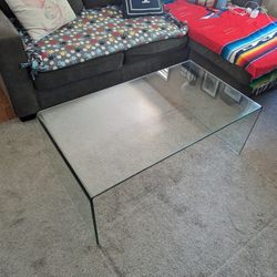 Heavy Solid Glass Coffee Table 