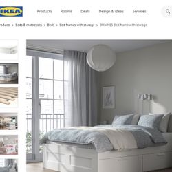 IMEA QUEEN BRIMNES BEDFRAME/ STORAGE Drawers