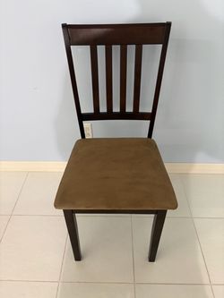 Mission Style Suede Side Chair