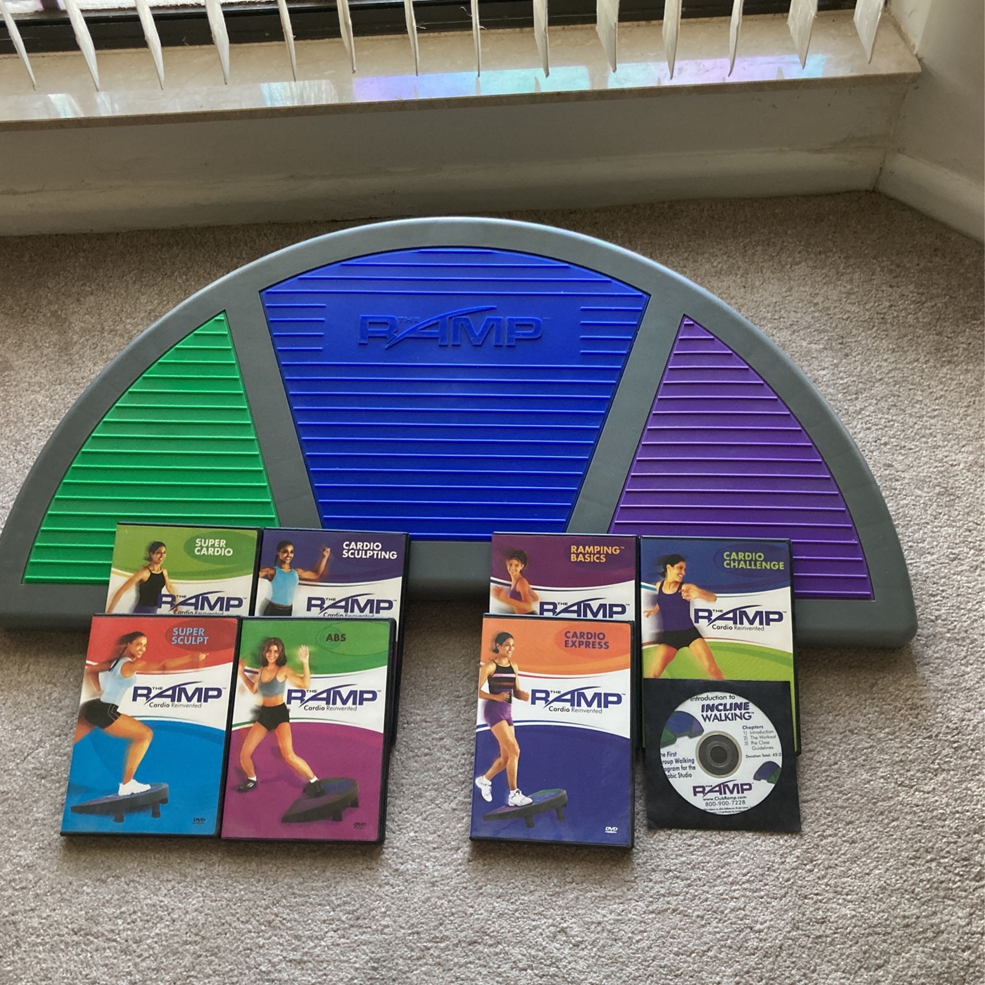 The Ramp– incline walking with 8 Workout DVDs