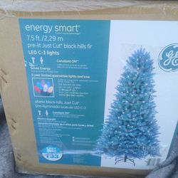 7.5' GE Black Hills Fir Christmas Tree w/lights