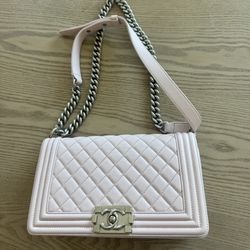 Chanel Pink Quilted Calfskin Boy bag 