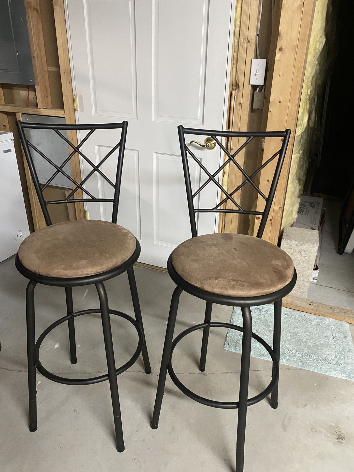 2 Metal Chairs. 30” Seat Height