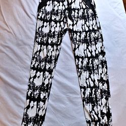 Tie-Dye Slim Fit Drawstring Joggers Pants, Size S