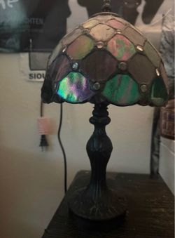 Gothic stained glass table side lamp!