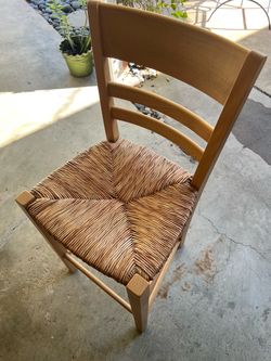 Italian Counter Stool with Woven Rush Seat – 25” Seat Height