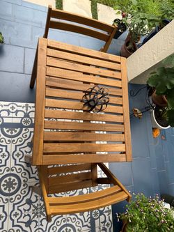 Wood Table and 2 chairs