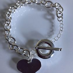 Sterling Silver Heart Bracelet 
