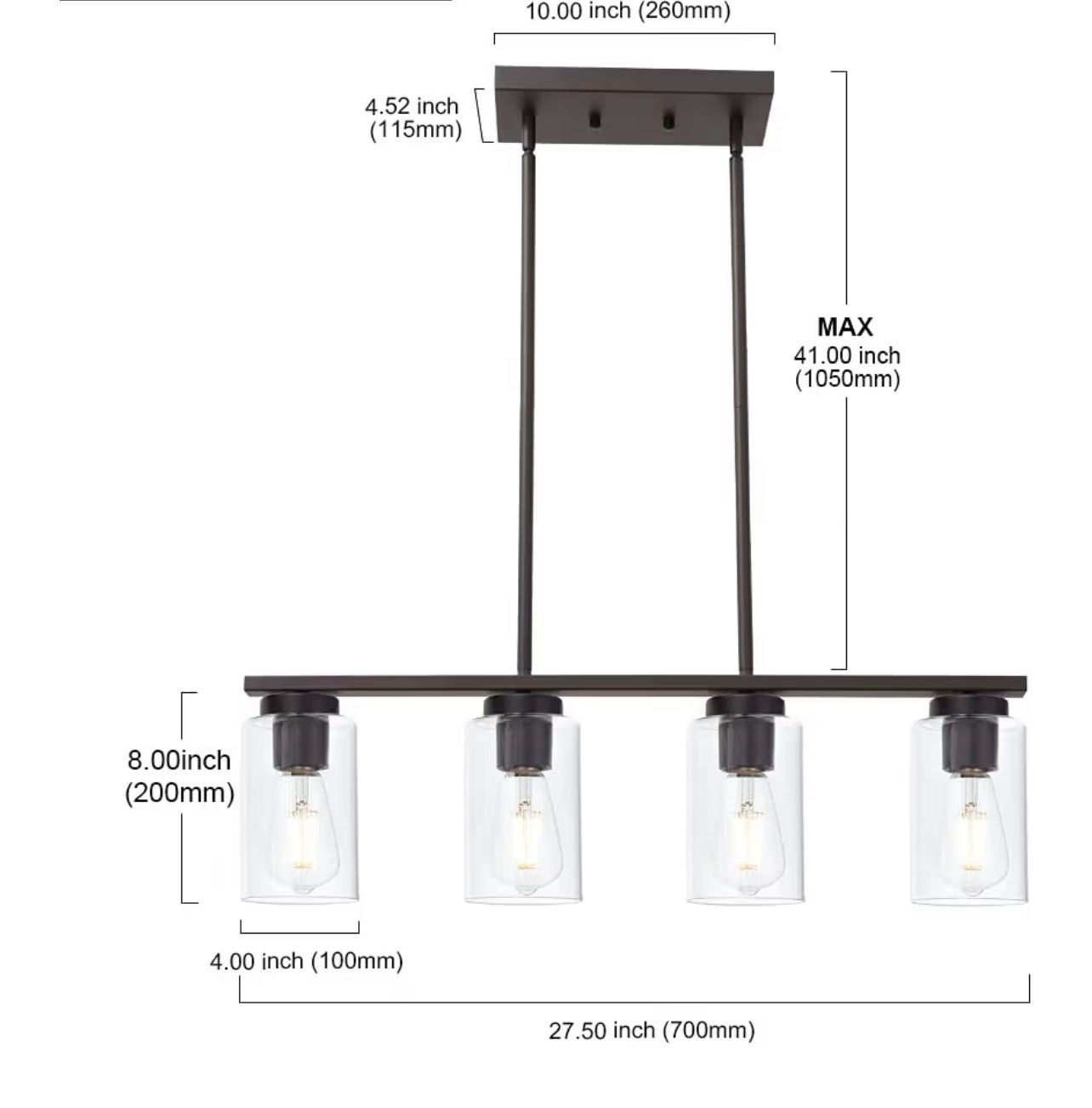 4-light Island Pendant