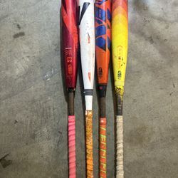 4 Set of baseball bats
