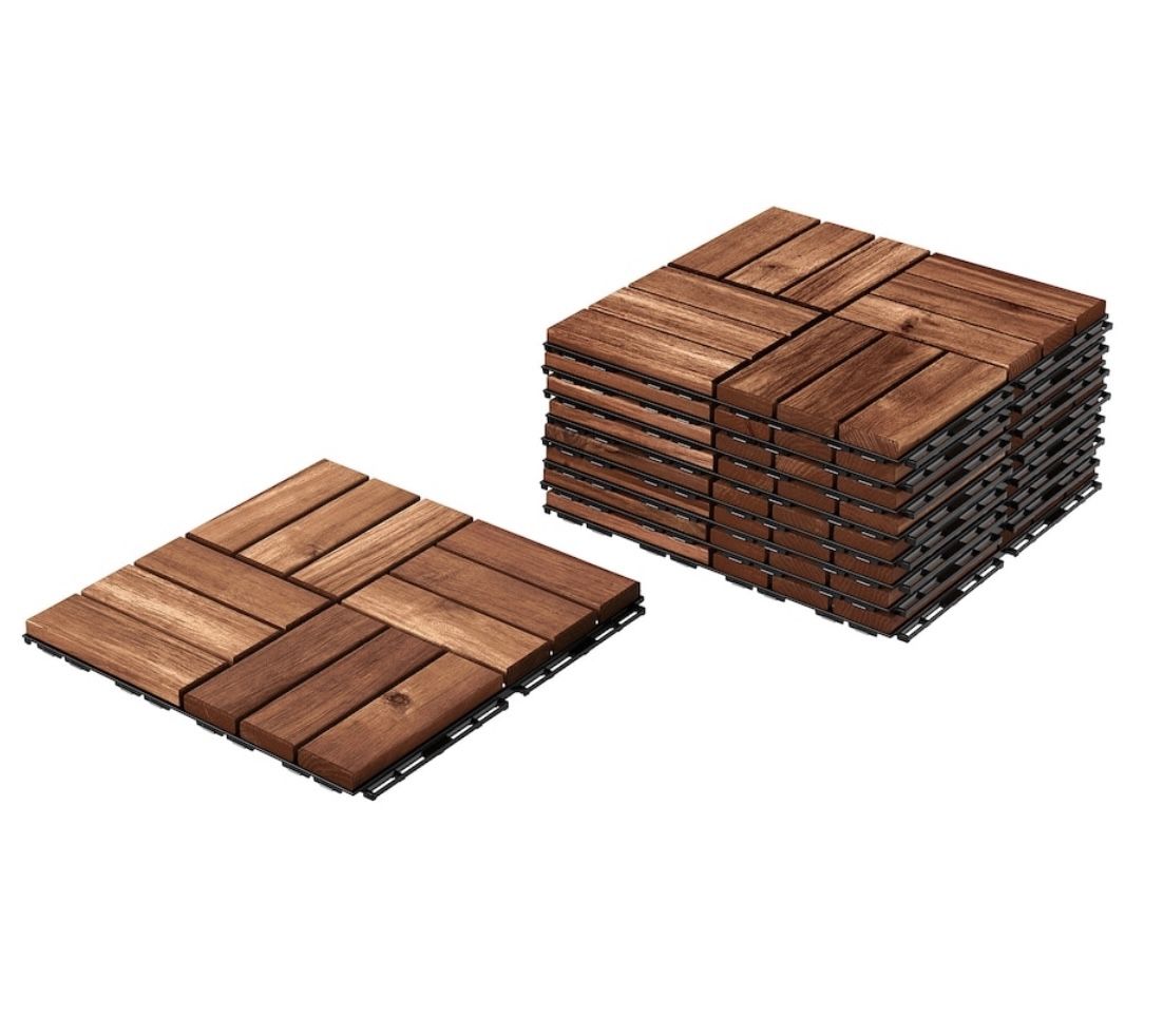 IKEA RUNNEN Wooden Floor Tiles - USED