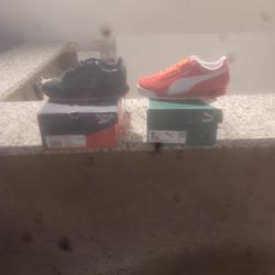 Brand New Reebok 4.5 Size Junior  Pink Female  Puma   Both For 75 Dollar S