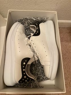 Alexander McQueen Oversized Sneakers White Black Studded