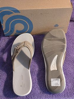 NEW Clark's Cloudsteppers Sandals, with Tags Intact. Great Quality and All-Day Comfort! Purchased from DSW for $40. Size 10. Taupe - Matches Everythin