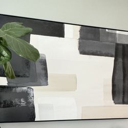 Black & White abstract painting 41w/ 60 length 