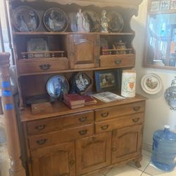 Walnut China Hutch 