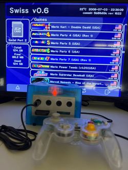 Custom Blue Nintendo GameCube With Games Included