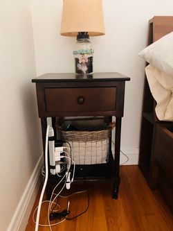 Espresso side table