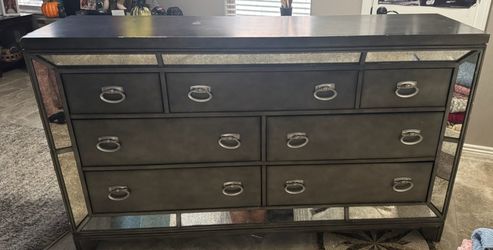 King Size Bed Frame, Dresser, nightstands w/USB connector